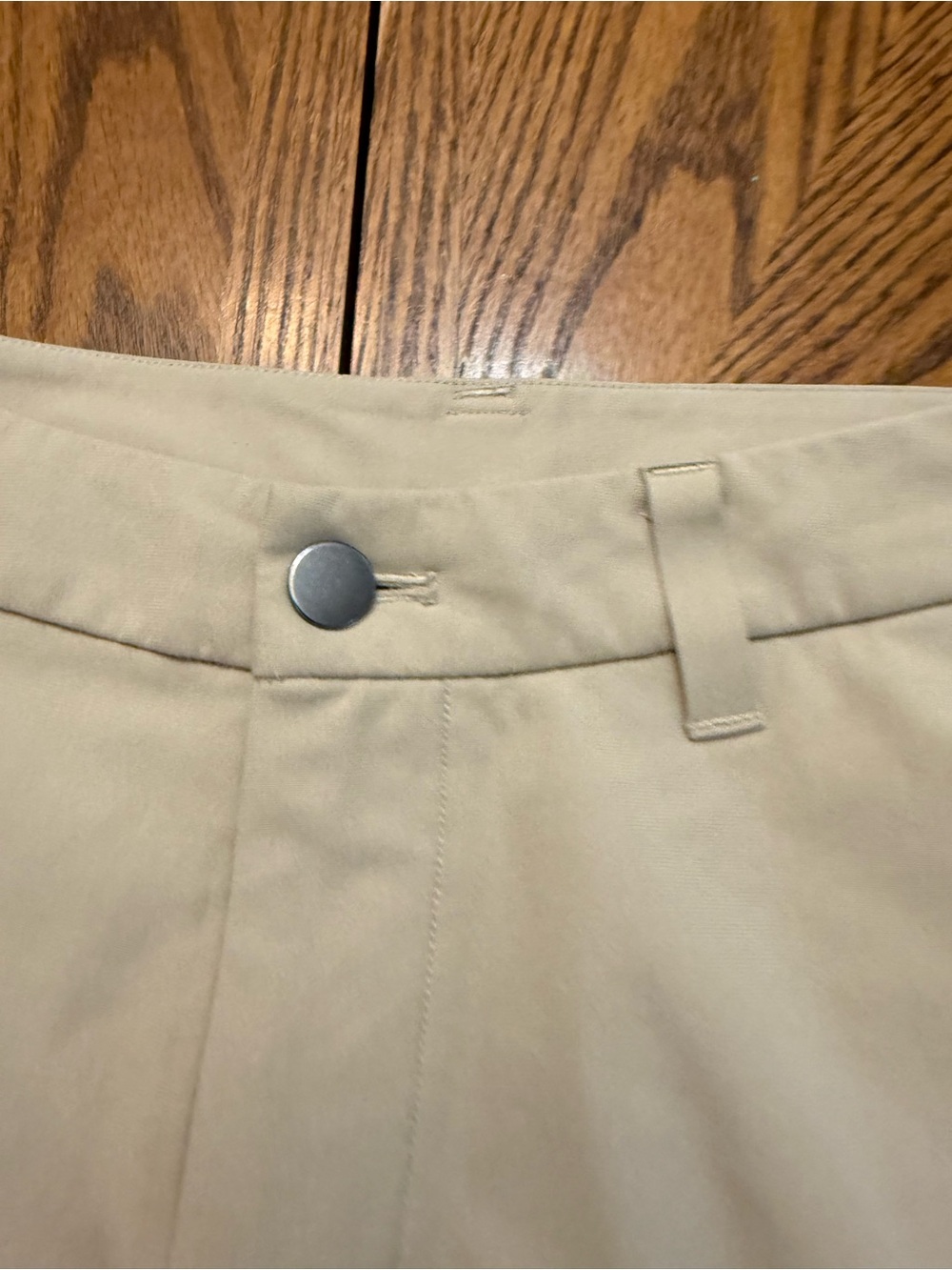 lululemon athletica Beige Flat-Front Men's Shorts - Picture 4 of 5